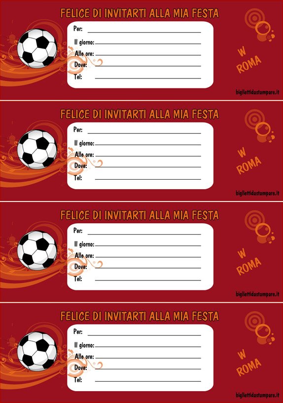 biglietti invito calcio roma1