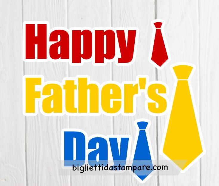 Happy father's day scritta con cravatte